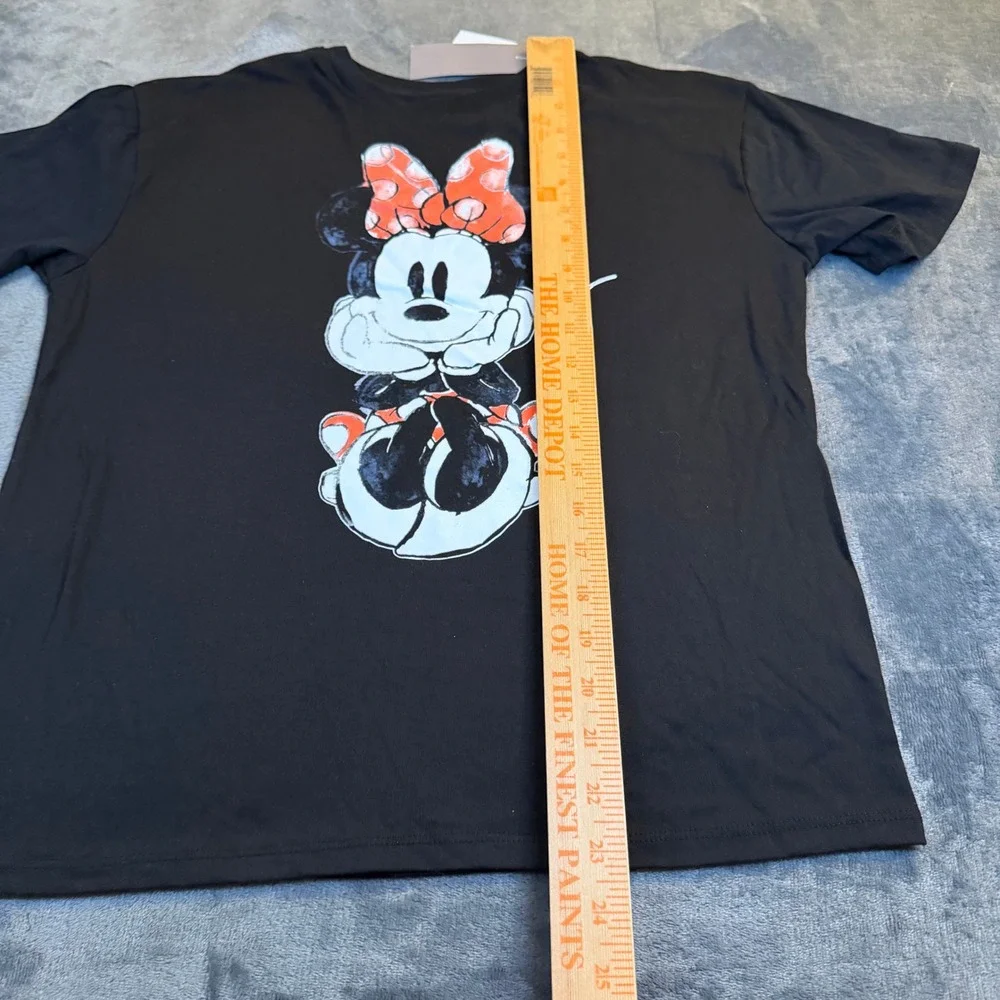 Disney Minnie Mouse Kids‎ Black Graphic T Shirt Youth Girls size XS NWT - Picture 7 of 8